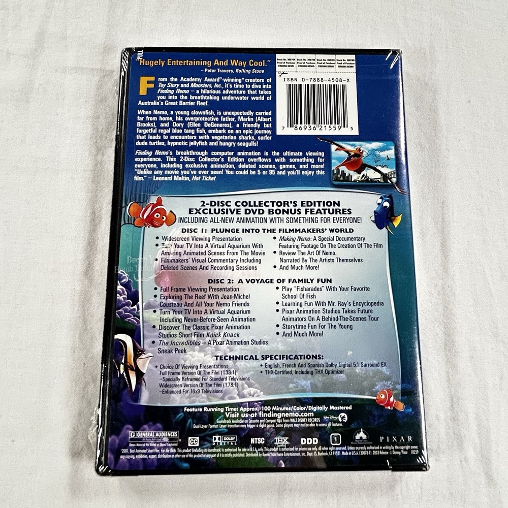 New & Sealed FINDING NEMO Collector's Edition 2-Disc Set DVD - Picture 2 of 3